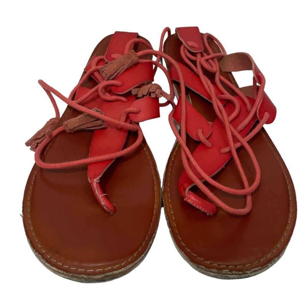 American Eagle Red Strappy Sandals
